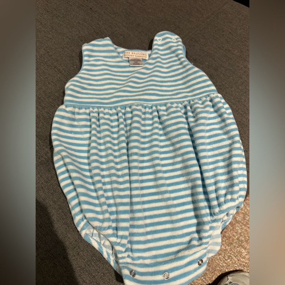 Beaufort Bonnet Bartlett Bubble, Brookline Blue Stripe Terrycloth